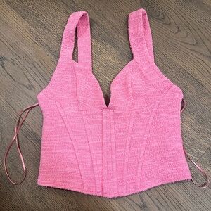 New Zara Pink Corset Top